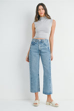 Load image into Gallery viewer, Just Black Denim Twisted Barrel Jean
