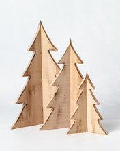 Load image into Gallery viewer, Wood Tree Set Winter Decor
