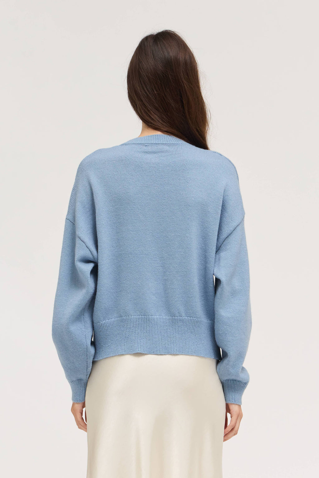 Half Button Up Sweater Top | Blue Bonnet