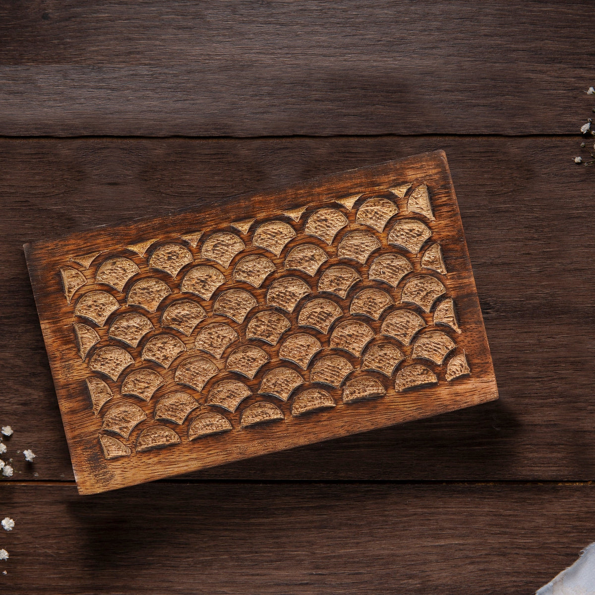 Mela Artisans Carved Scallop Boxes | 3 Sizes Available