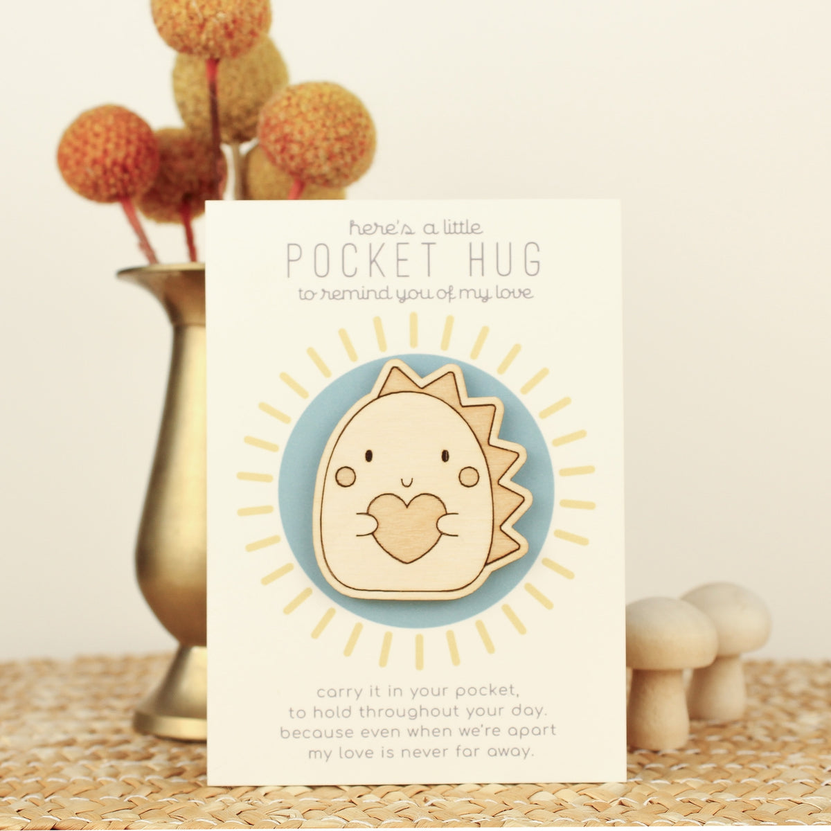 Wooden Pocket Hug | Multiple Animals Available