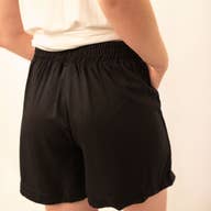 Load image into Gallery viewer, BYTAVI Black Pull-On Shorts
