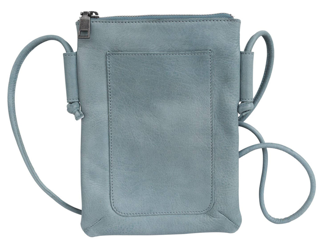 Latico Leather Miller Crossbody Bag- Sky Blue
