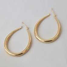 Load image into Gallery viewer, Large Teardrop Hoop Earrings
