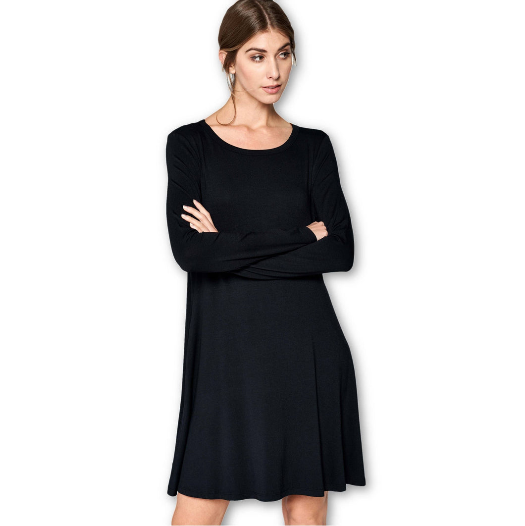 Simple Black Layering Dress