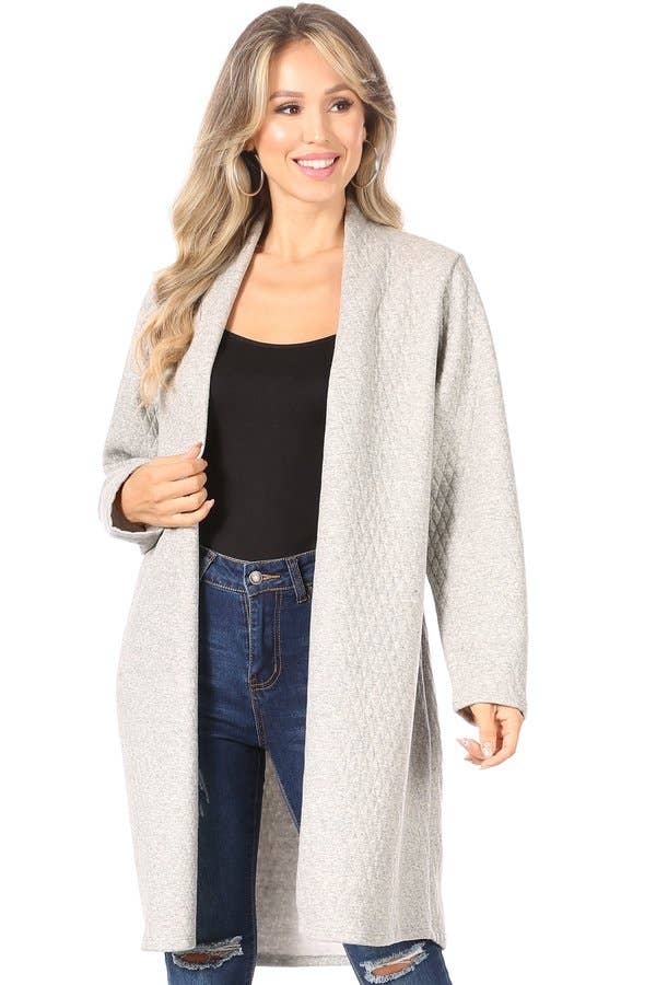 Quilted Knit Cardigan