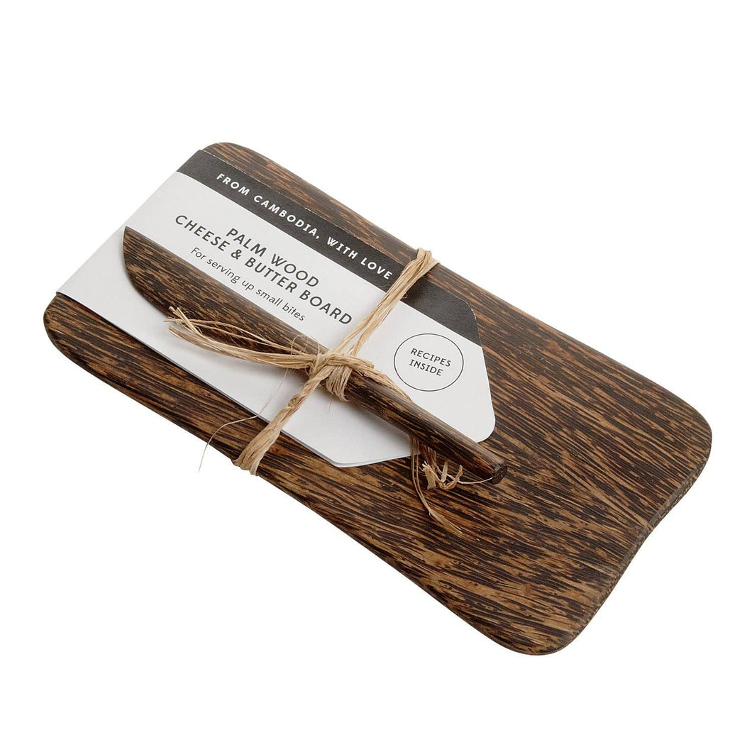 Palm Wood Cheese & Butter Board