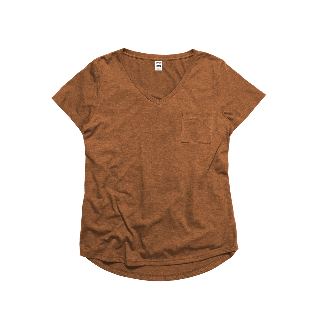 Drop Hem V-Neck Pocket Tee