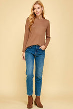 Load image into Gallery viewer, Eva Mock Neck Ruffle Top
