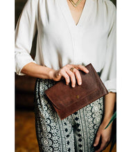 Load image into Gallery viewer, Brown Leather Clutch
