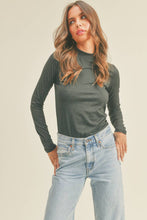 Load image into Gallery viewer, The Mockneck Layering Top- Charcoal

